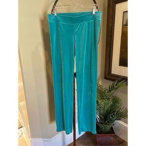 LILLY PULITZER Teal Velour Track Pants M